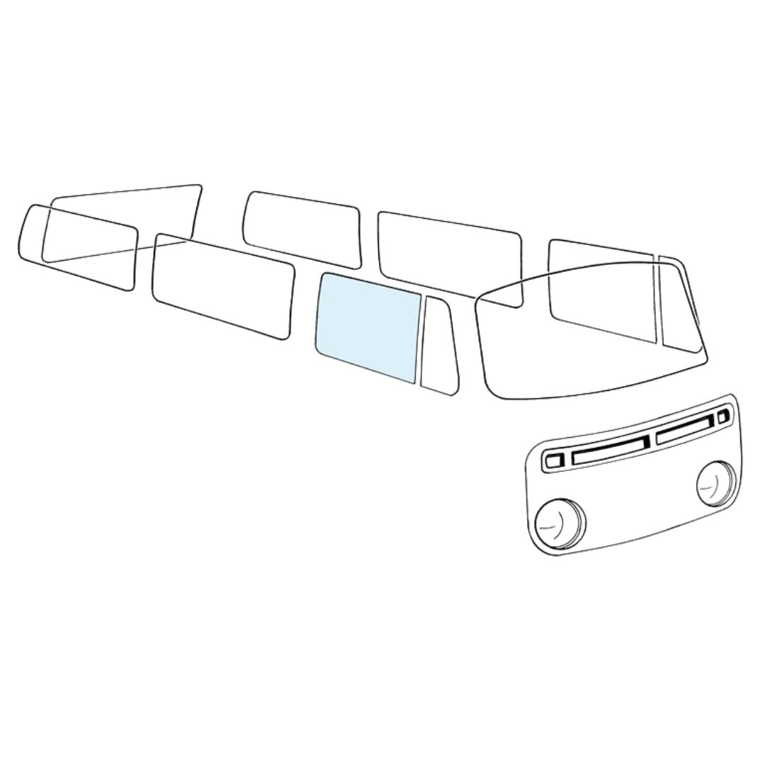 Door Glass Kombi 1967-79 Rh