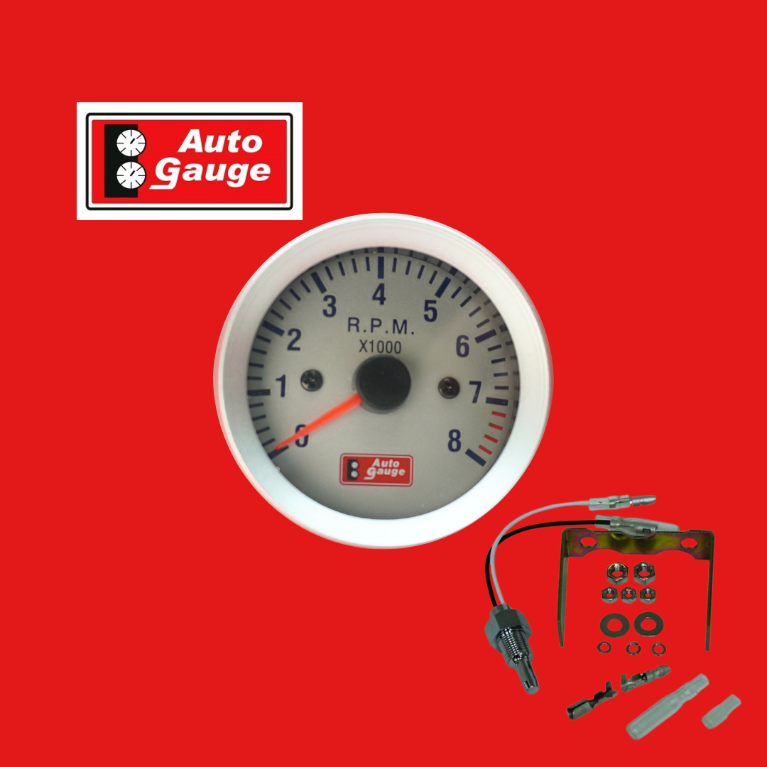 Rev Counter Auto-g 50mm Silver Face