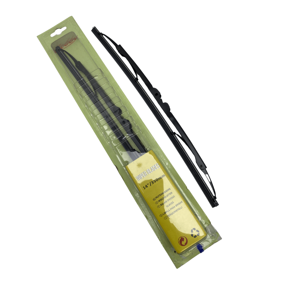 Complete 14‑inch wiper blade set, ideal for many compact cars and older models. Designed for smooth, streak‑free wiping performance in all weather conditions. Easy to install and built for durability, this set ensures clear visibility and safer driving.