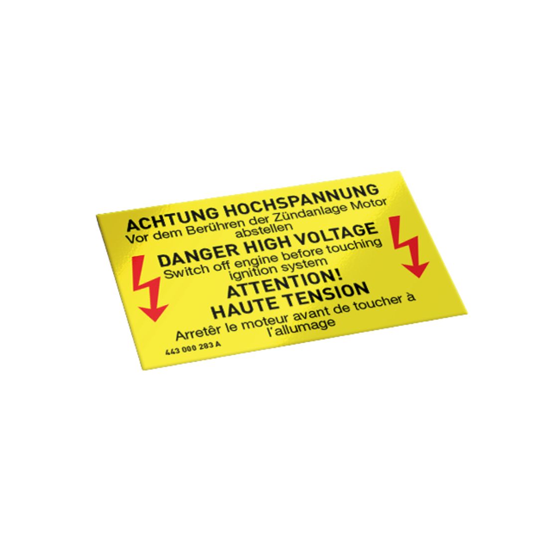 Sticker Engine Bay Warning Golf 1